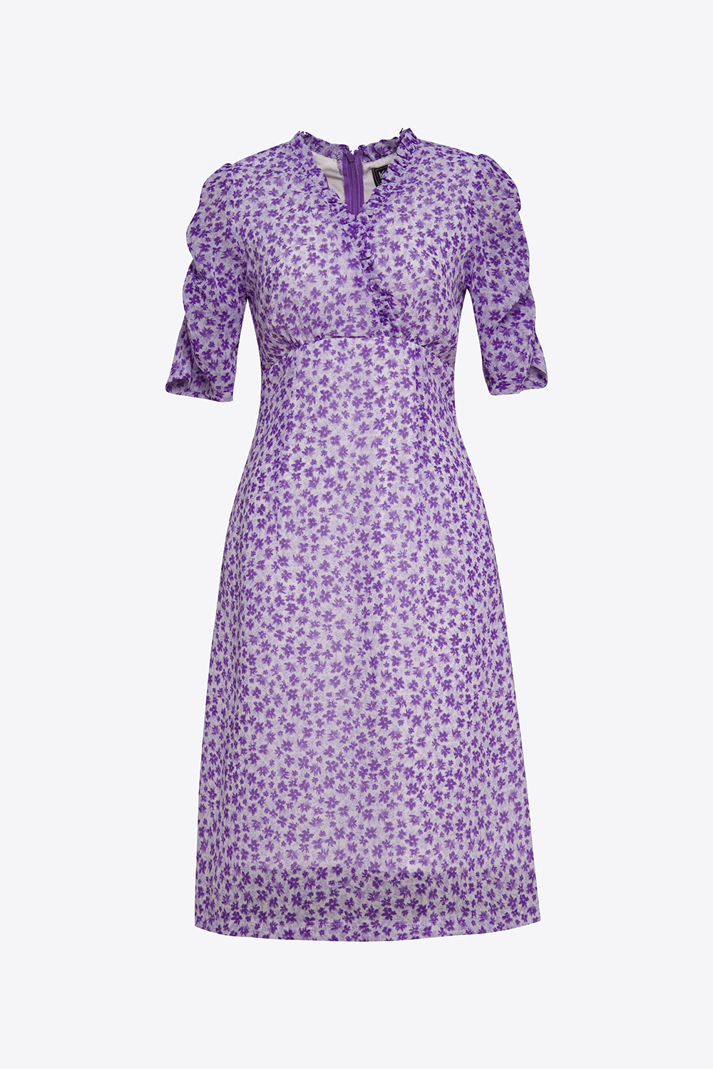 Đầm hoa nhí công sở nữ viền bèo 