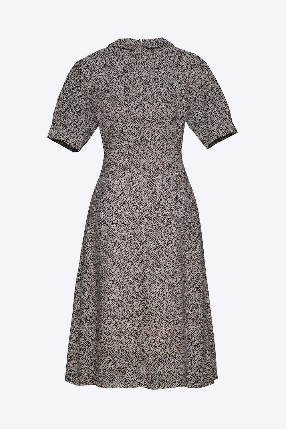 Đầm họa tiết dáng A công sở nhấn ngực