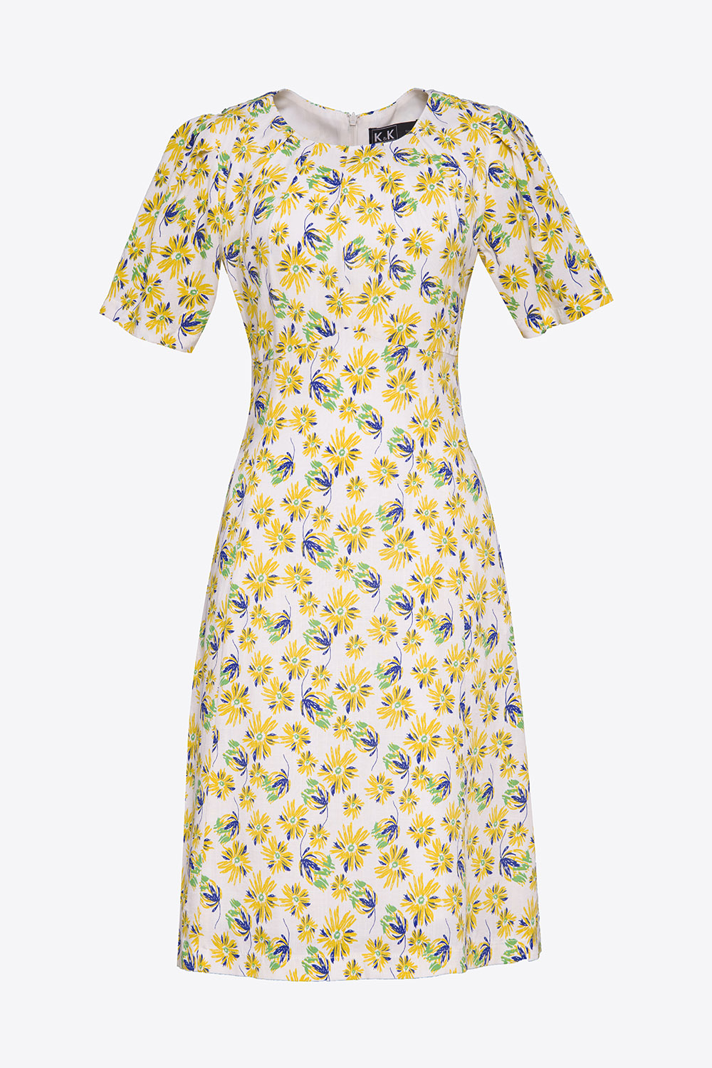 Đầm hoa chữ A công sở nữ 