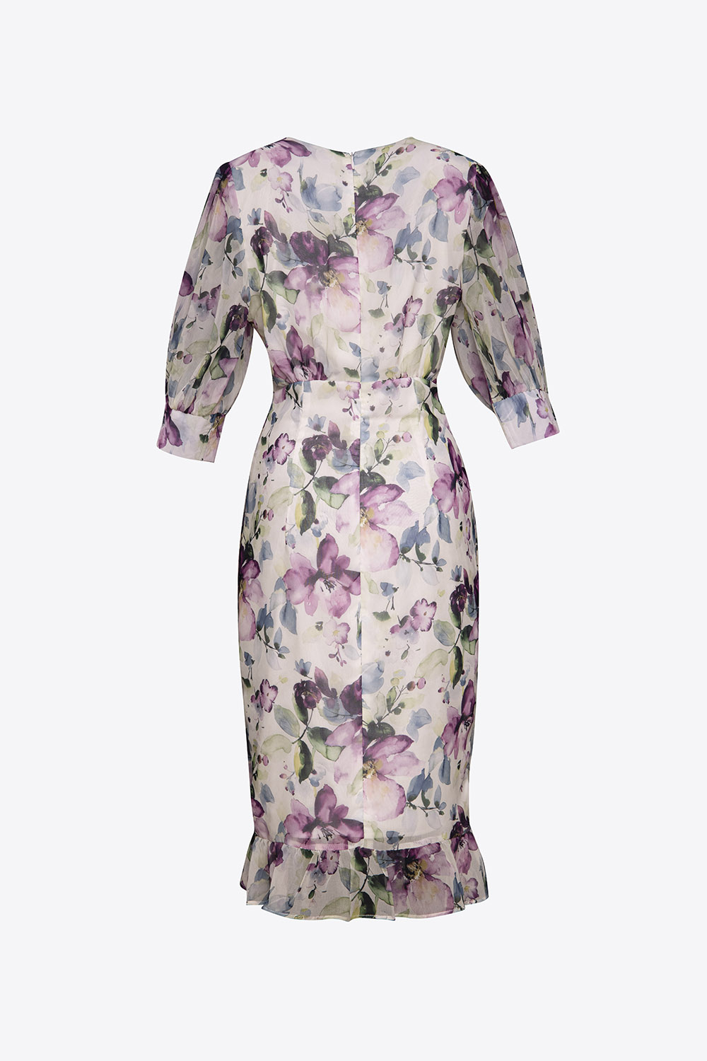 Đầm quấn họa tiết hoa phối bèo 