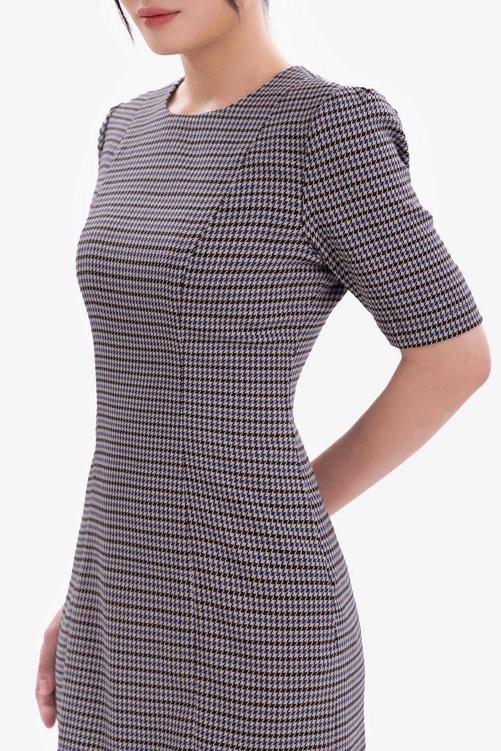 Đầm công sở nữ form chữ A tay lỡ