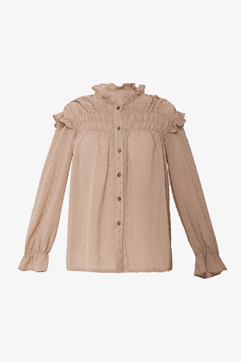 Áo sơ mi công sở nữ viền bèo