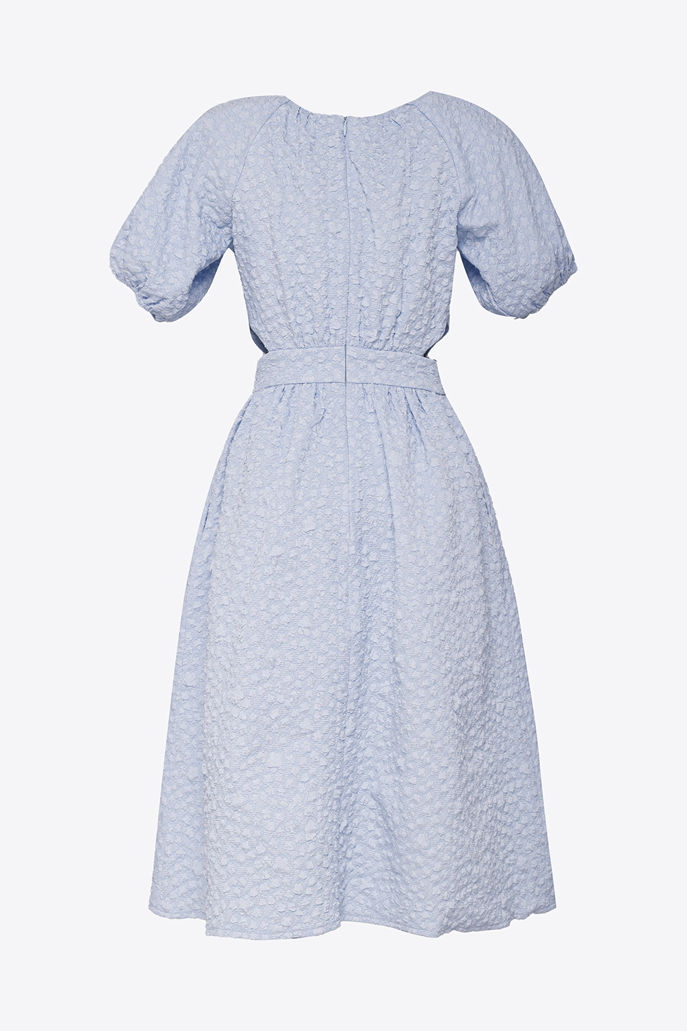 Đầm xòe tay phồng eo cut-out