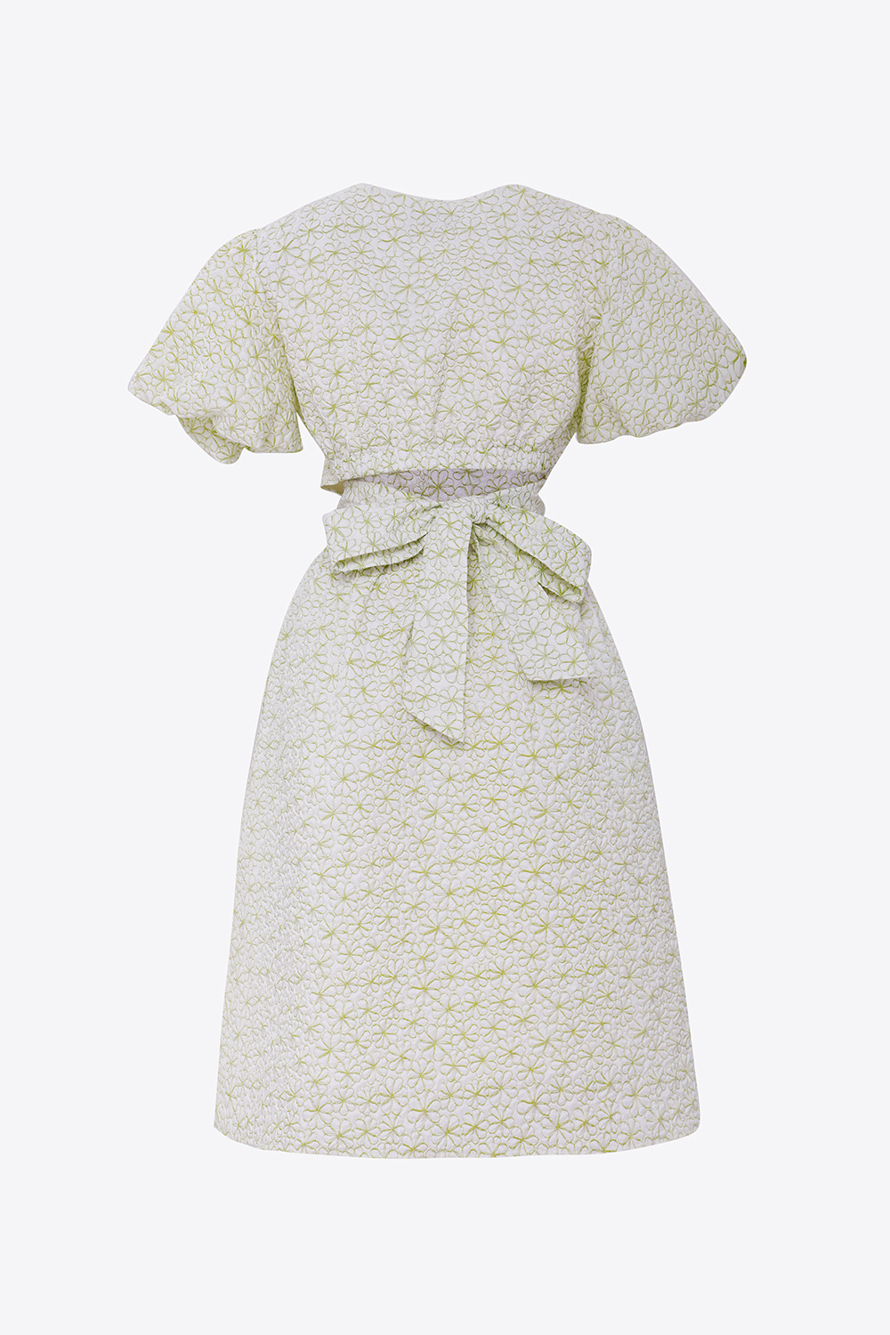 Đầm dự tiệc hoa dáng xòe eo cut-out