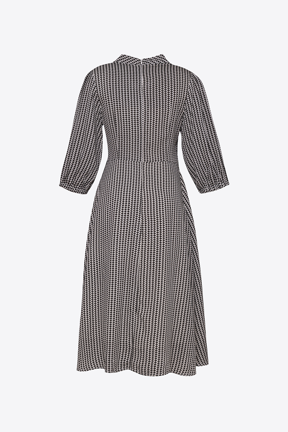 Đầm xòe công sở kẻ sọc cổ cut-out