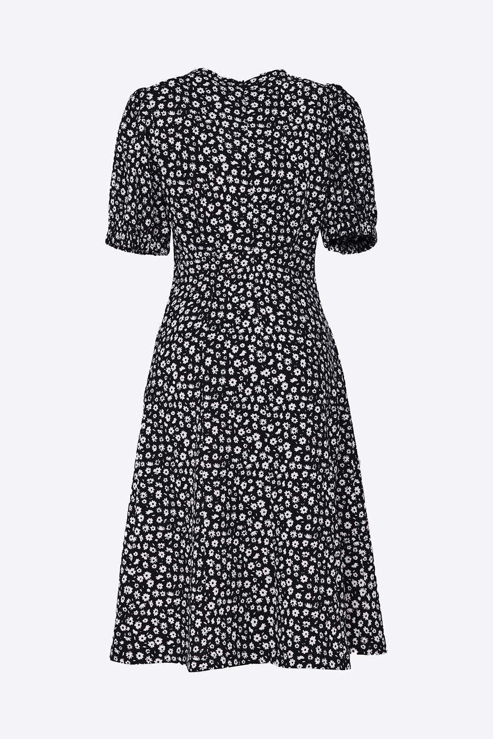 Đầm công sở hoa dáng xòe