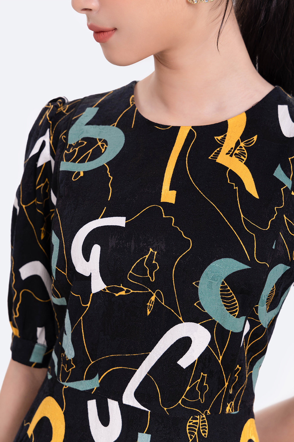 Đầm ôm công sở nữ họa tiết nhiều màu