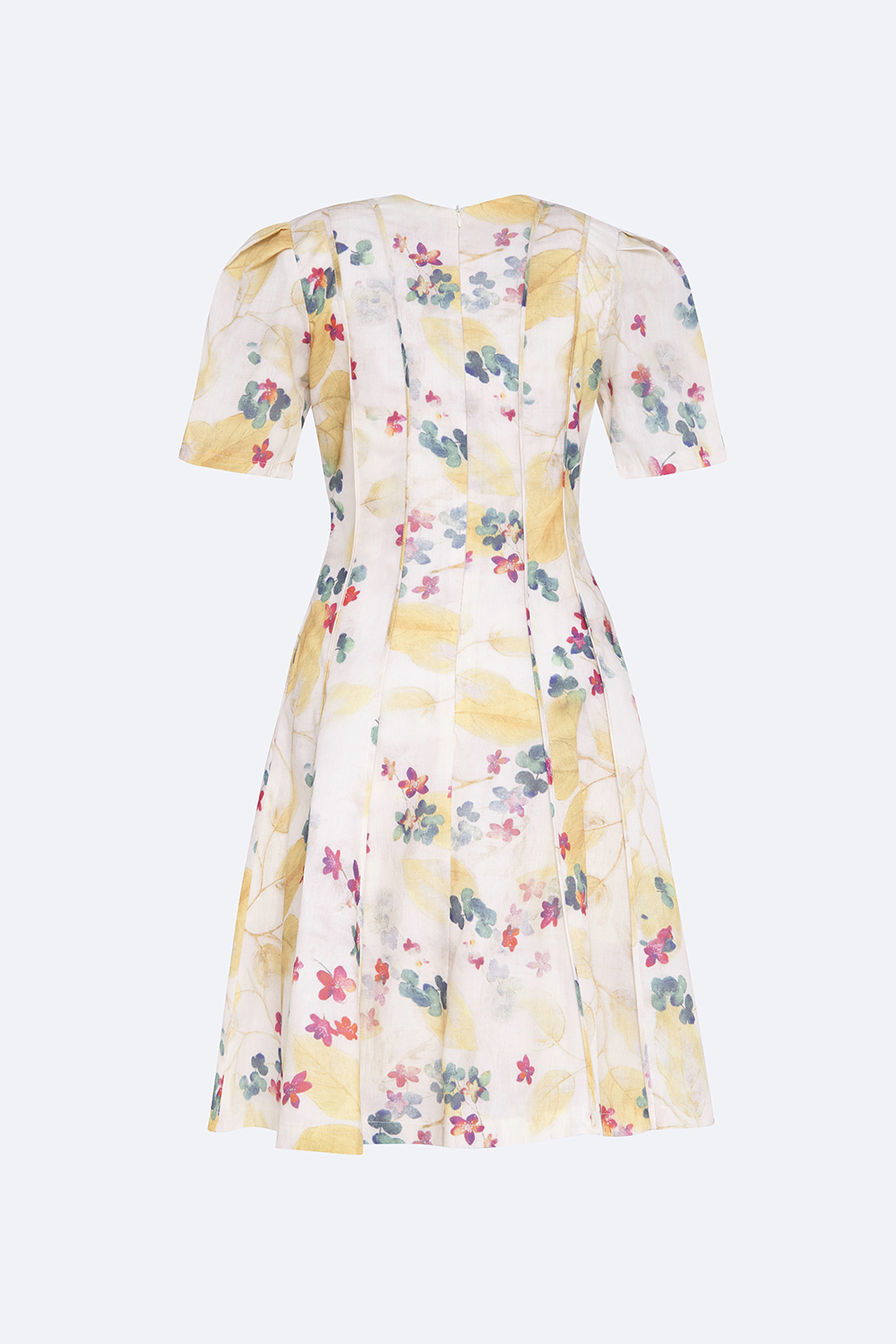 Đầm hoa dáng xòe tay phồng