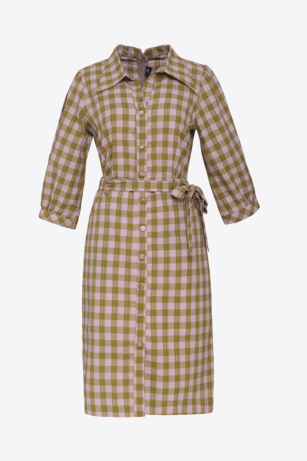 Đầm sơ mi công sở nữ kèm thắt eo