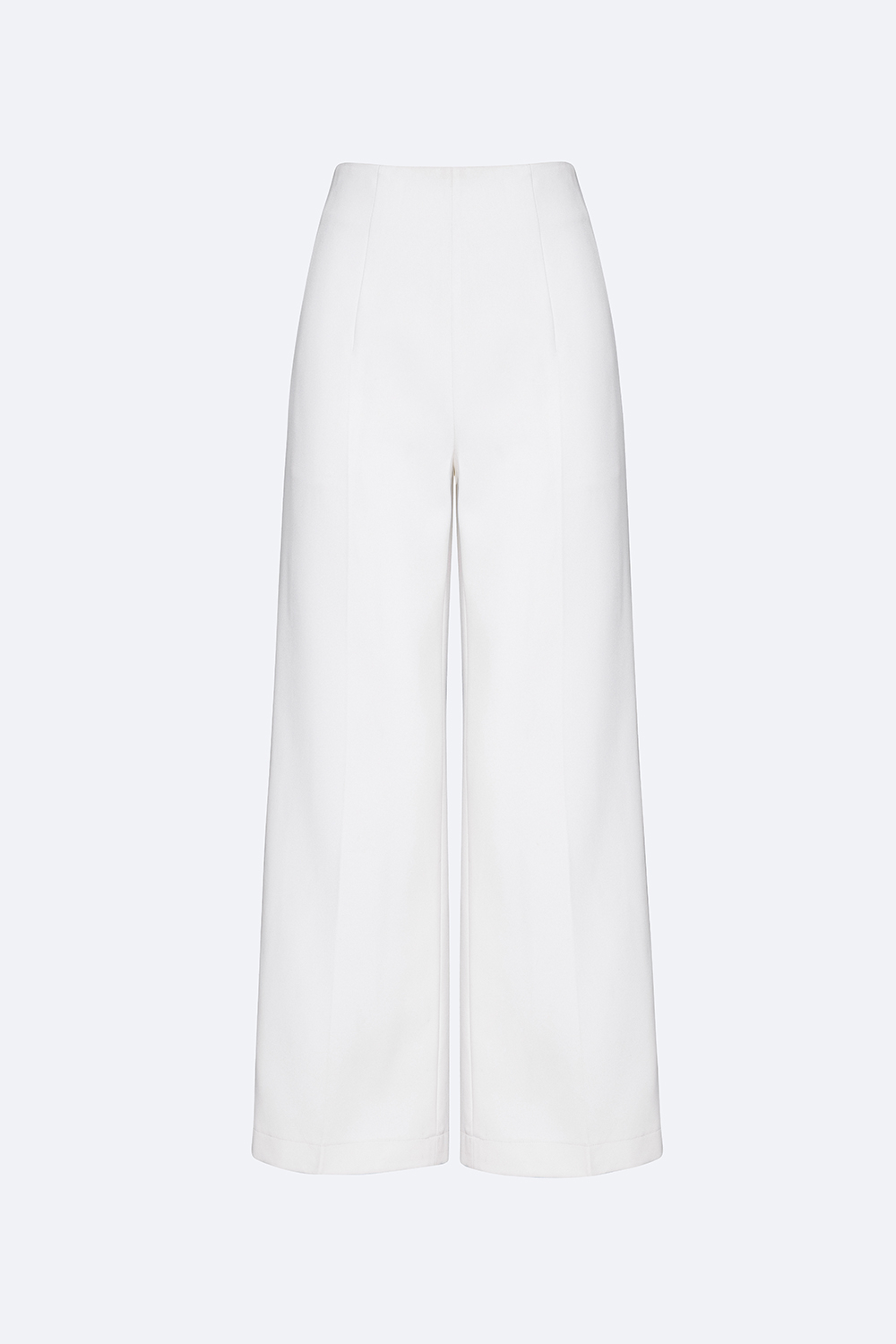 Quần trắng ống suông lưng cao