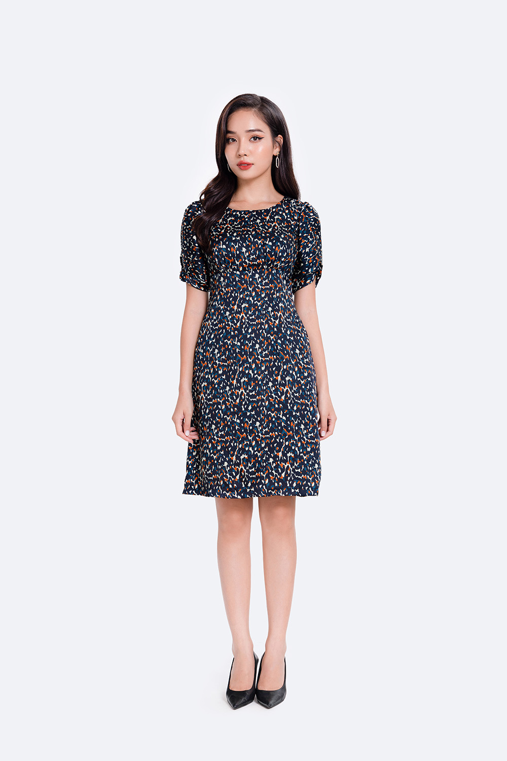 Đầm họa tiết chữ A tay lỡ