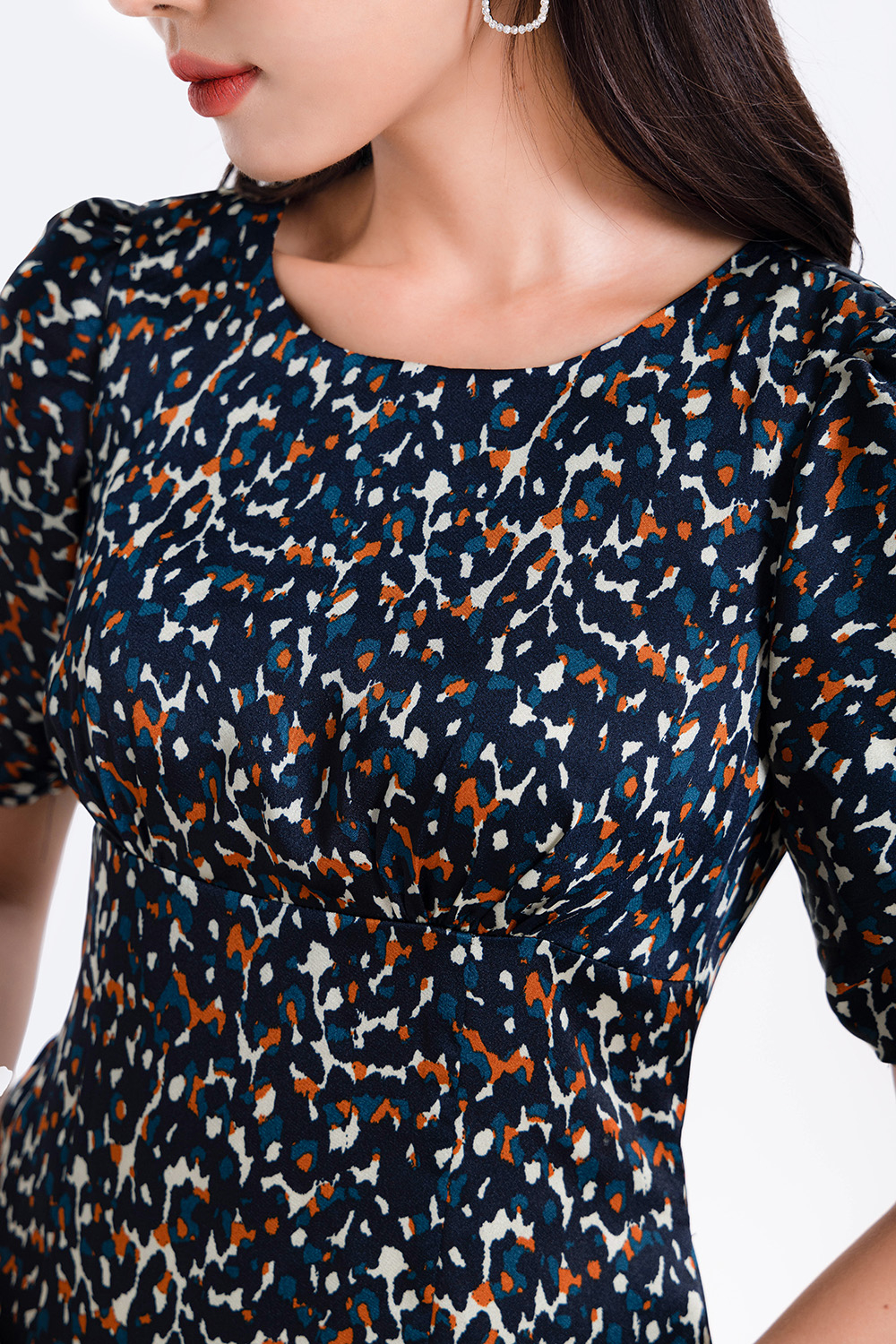 Đầm họa tiết chữ A tay lỡ