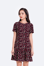 Đầm suông đuôi cá họa tiết