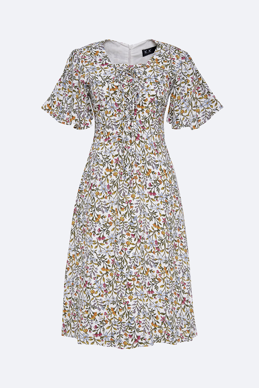 Đầm xòe hoa nhí tay cánh tiên