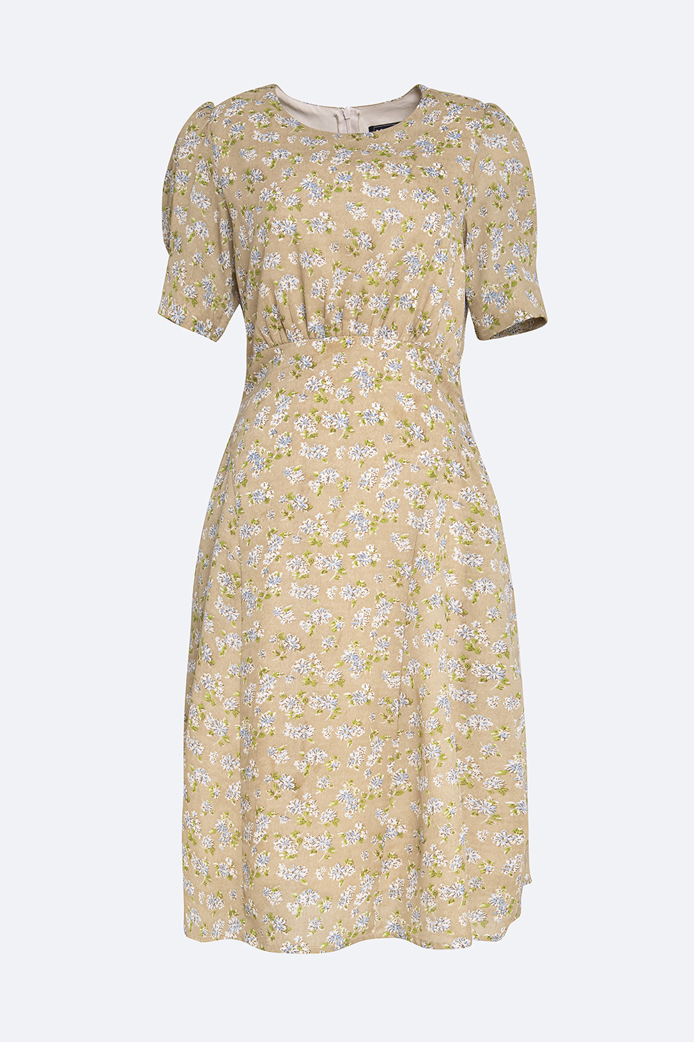 Đầm xòe nhấn eo họa tiết hoa nhí