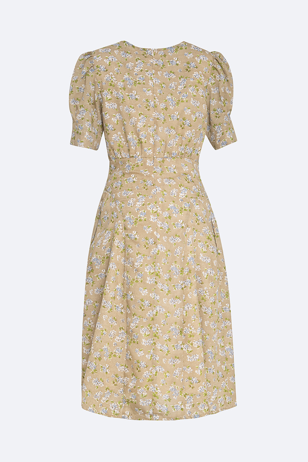 Đầm xòe nhấn eo họa tiết hoa nhí