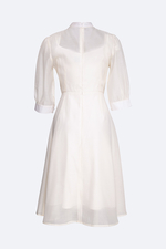 Đầm xòe tay lỡ cổ trụ cut-out