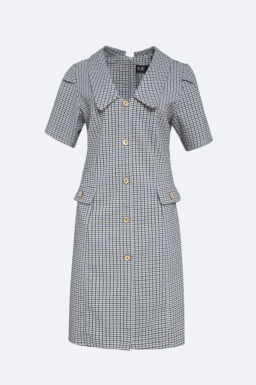 Đầm suông công sở phối hai túi trước