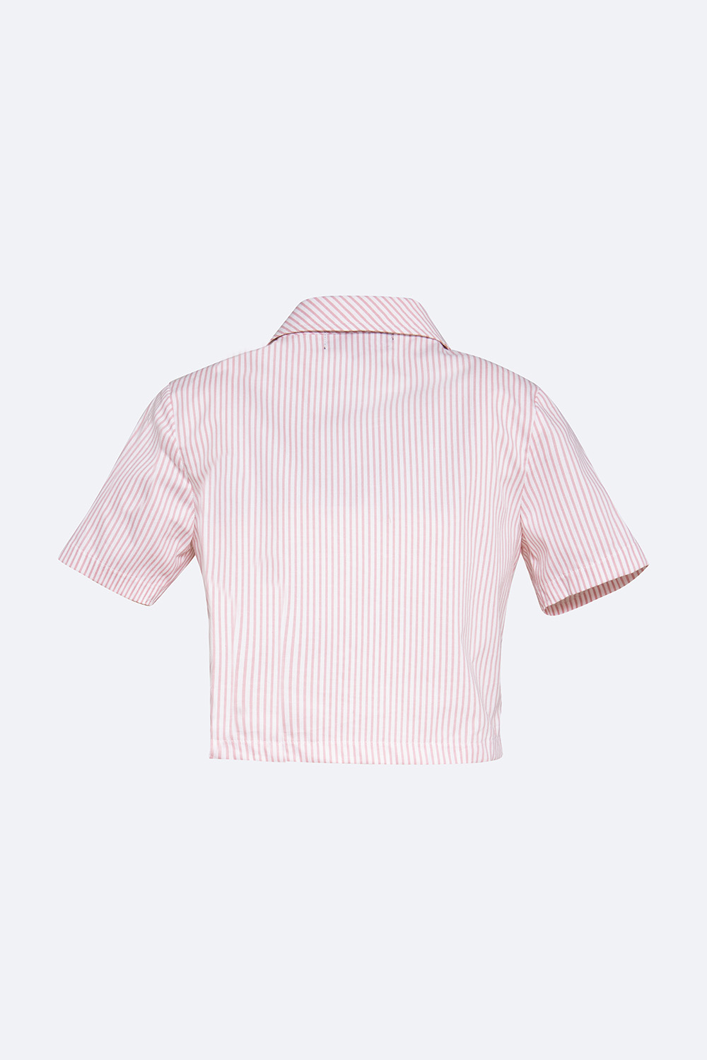 Áo sơ mi nữ dáng ngắn kẻ sọc 