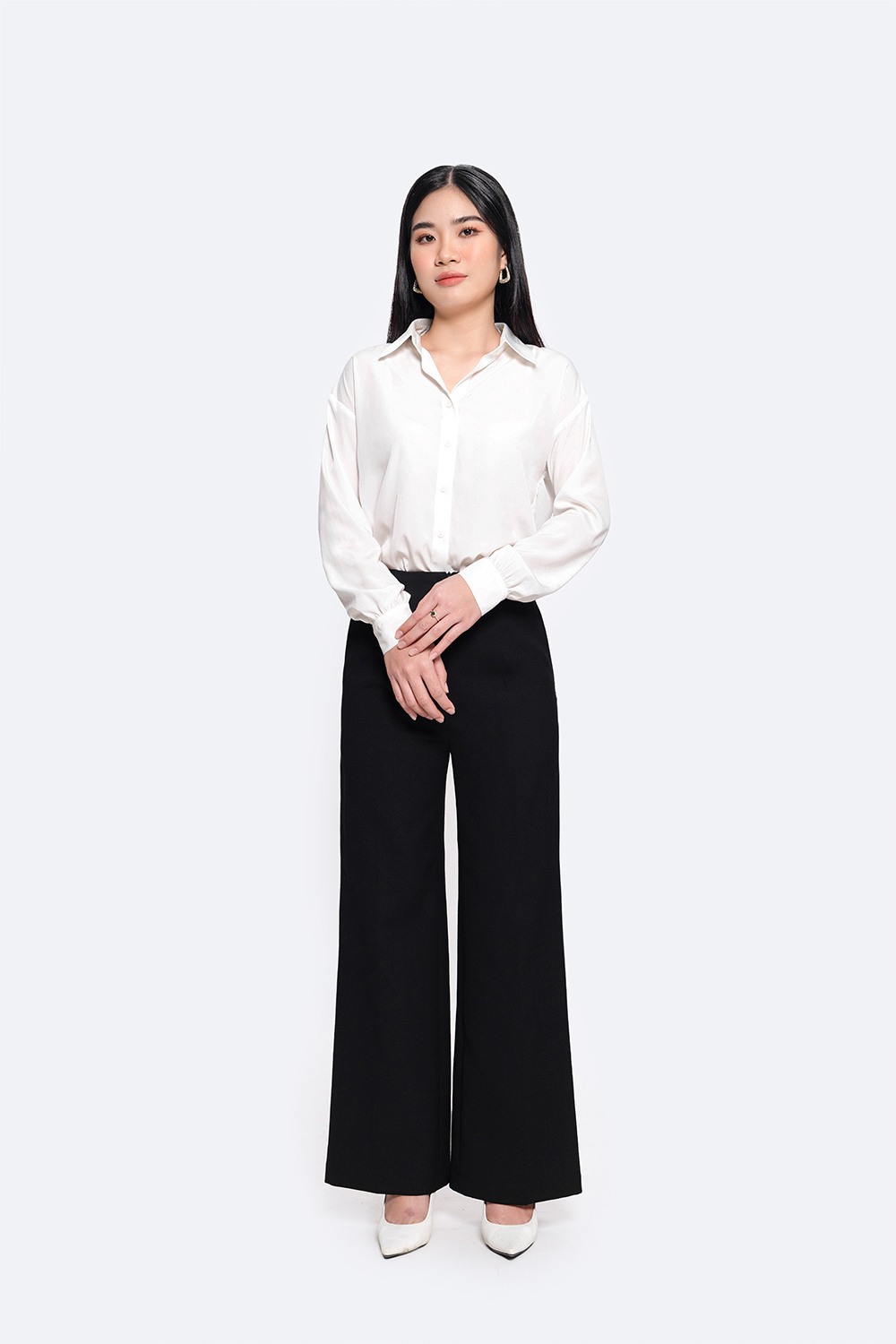 Áo sơ mi trắng nữ công sở tay dài