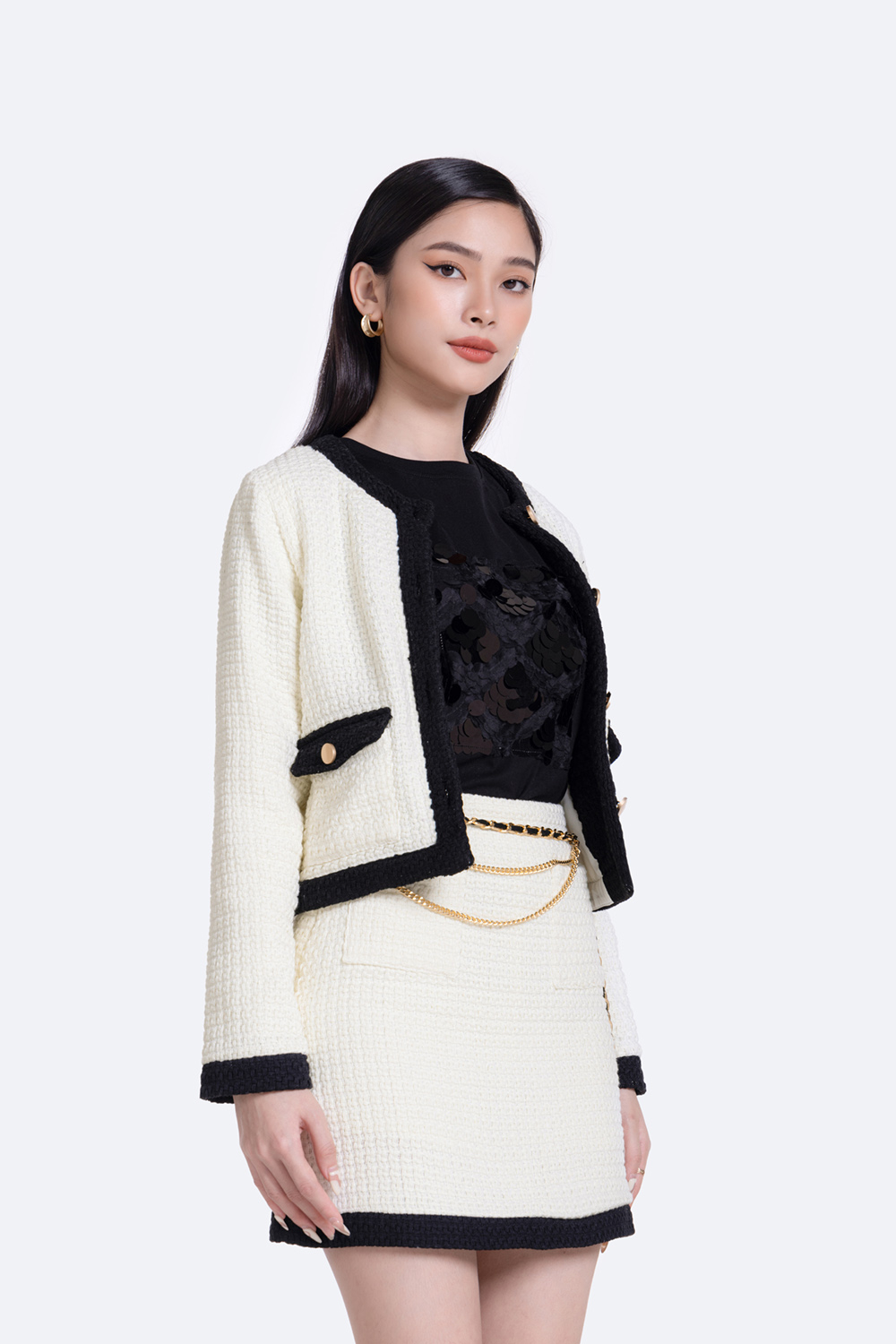 Set Chân Váy + Áo Croptop La Belle DP7 - Hoa Hồng – Multi chanel