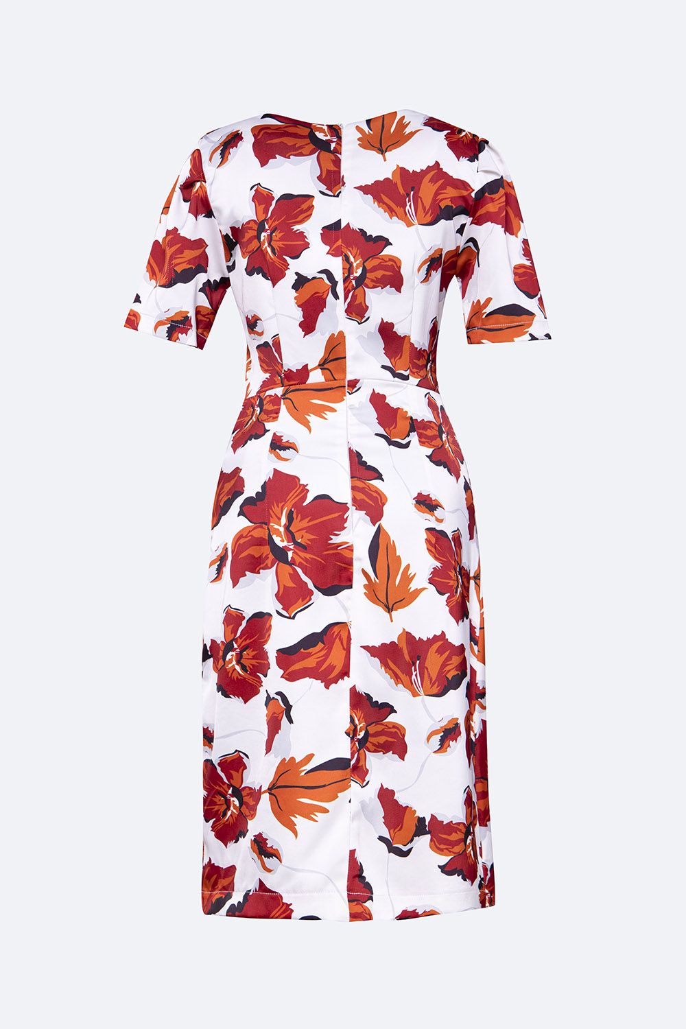 Đầm họa tiết chữ A tùng váy đắp chéo