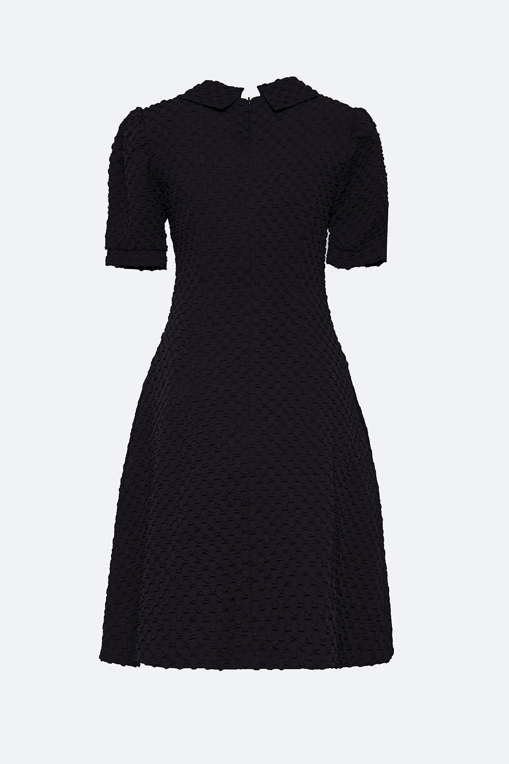 Đầm đen xòe cổ sen phối nơ tay ngắn KK116-33 | Thời trang công sở ...
