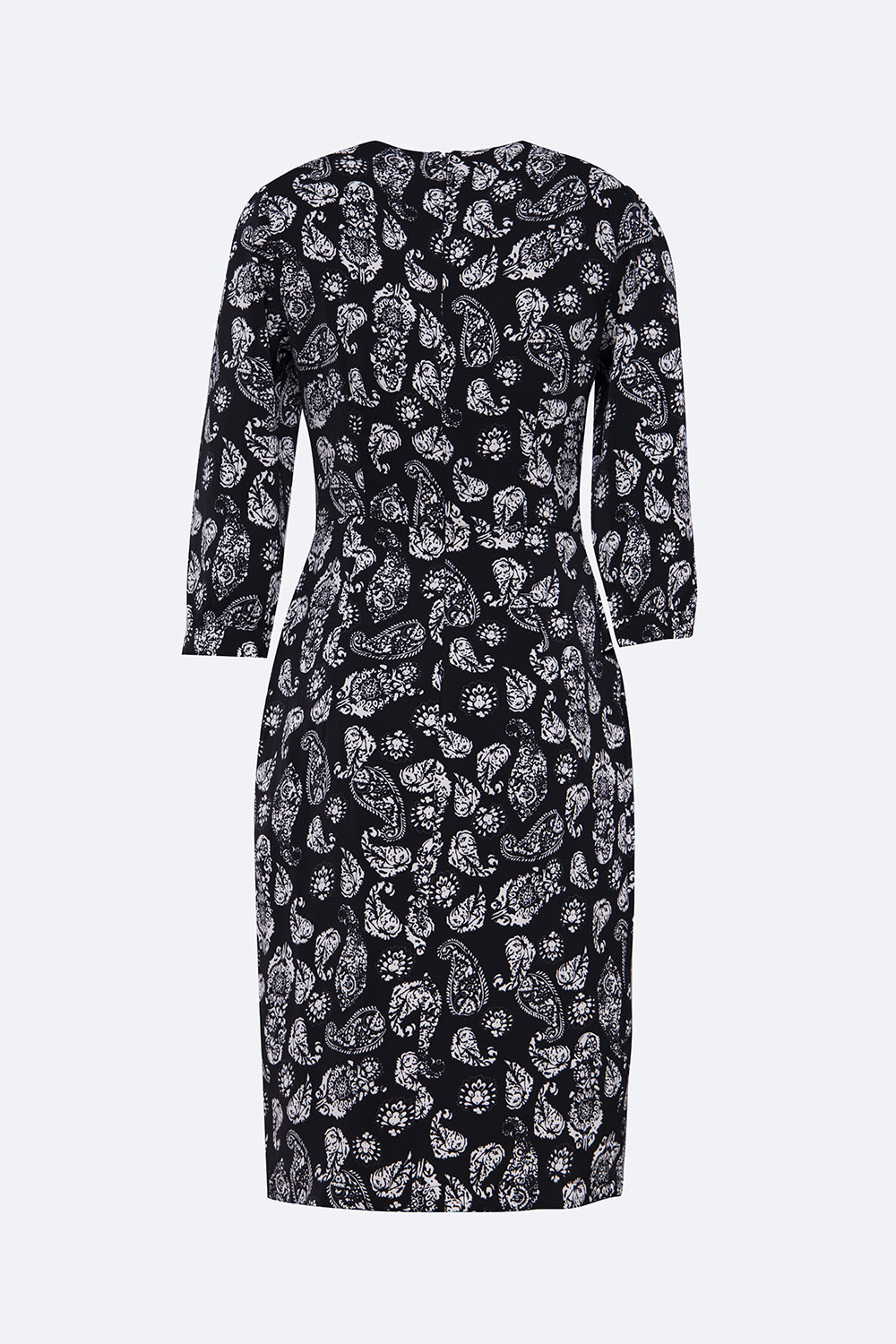 Đầm đen họa tiết chữ A tùng đắp chéo