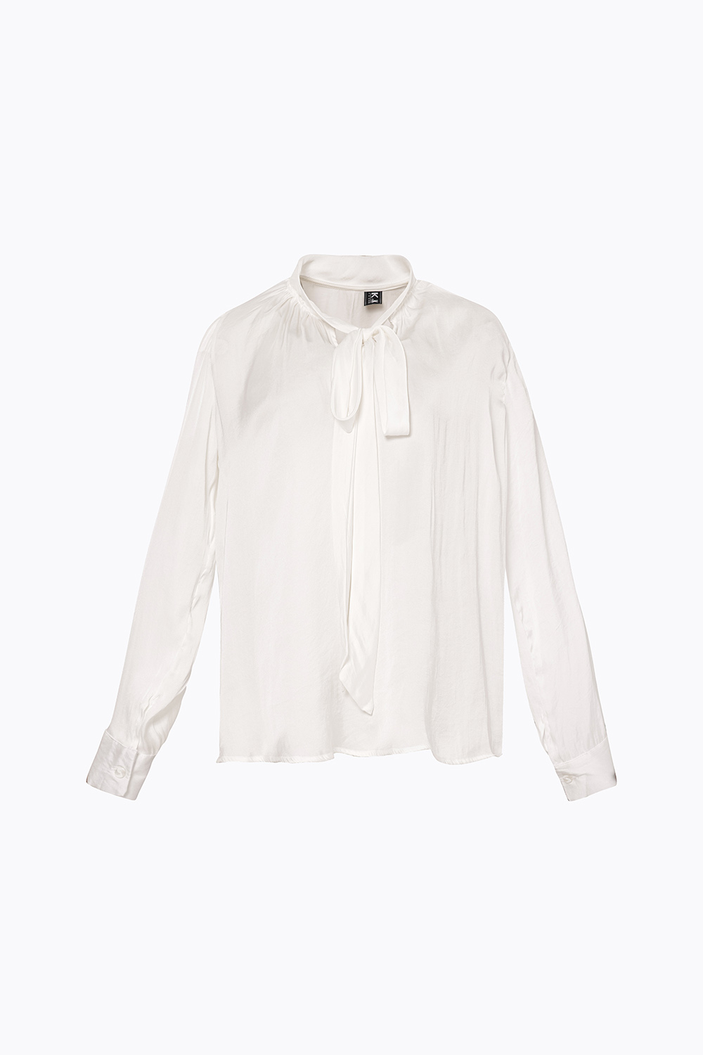 Áo sơ mi công sở trắng phối nơ