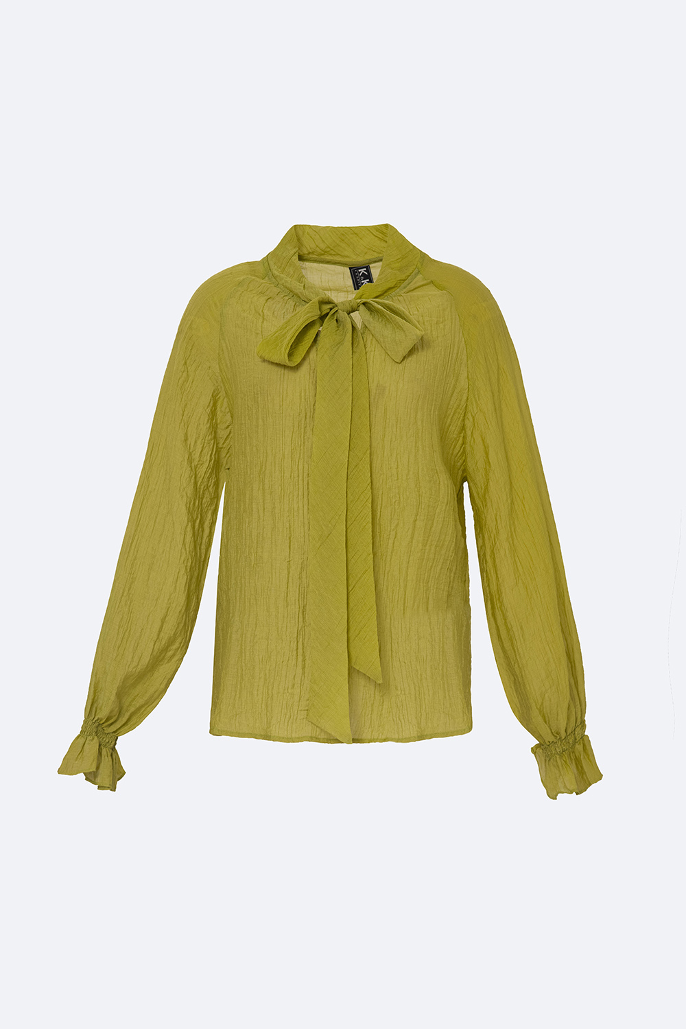 Áo blouse kiểu nữ cổ phối nơ