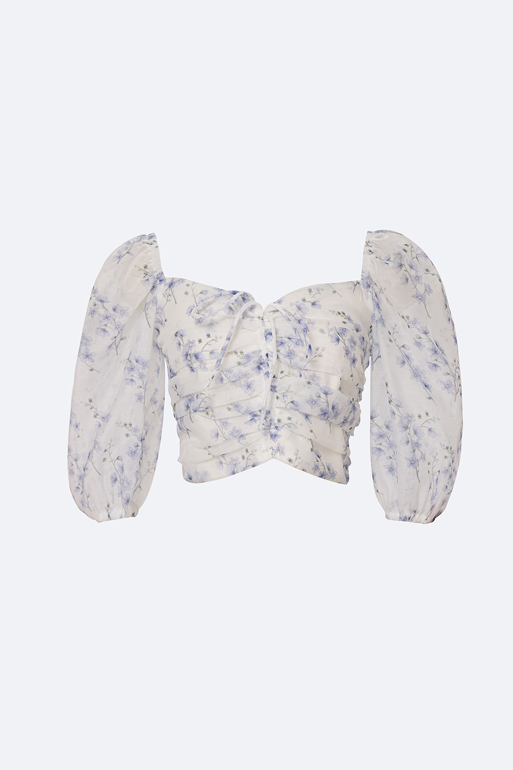 Áo kiểu nữ croptop hoa cổ vuông