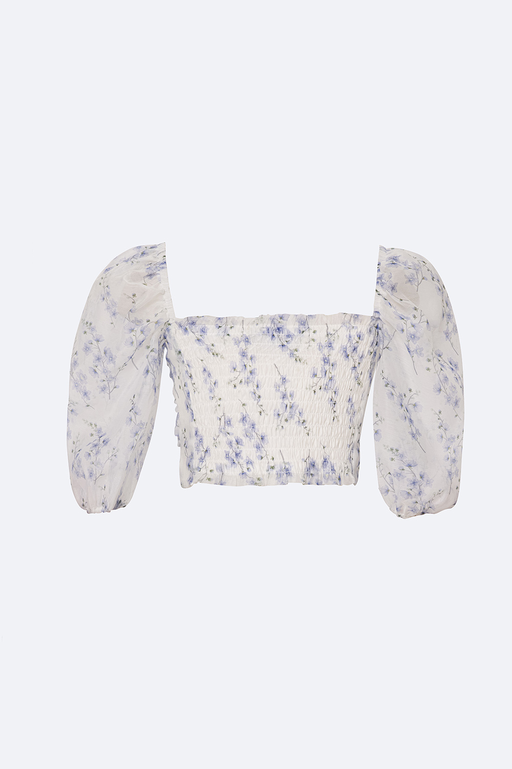 Áo kiểu nữ croptop hoa cổ vuông