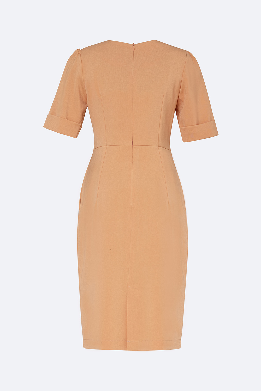 Đầm công sở dáng ôm phối túi giả