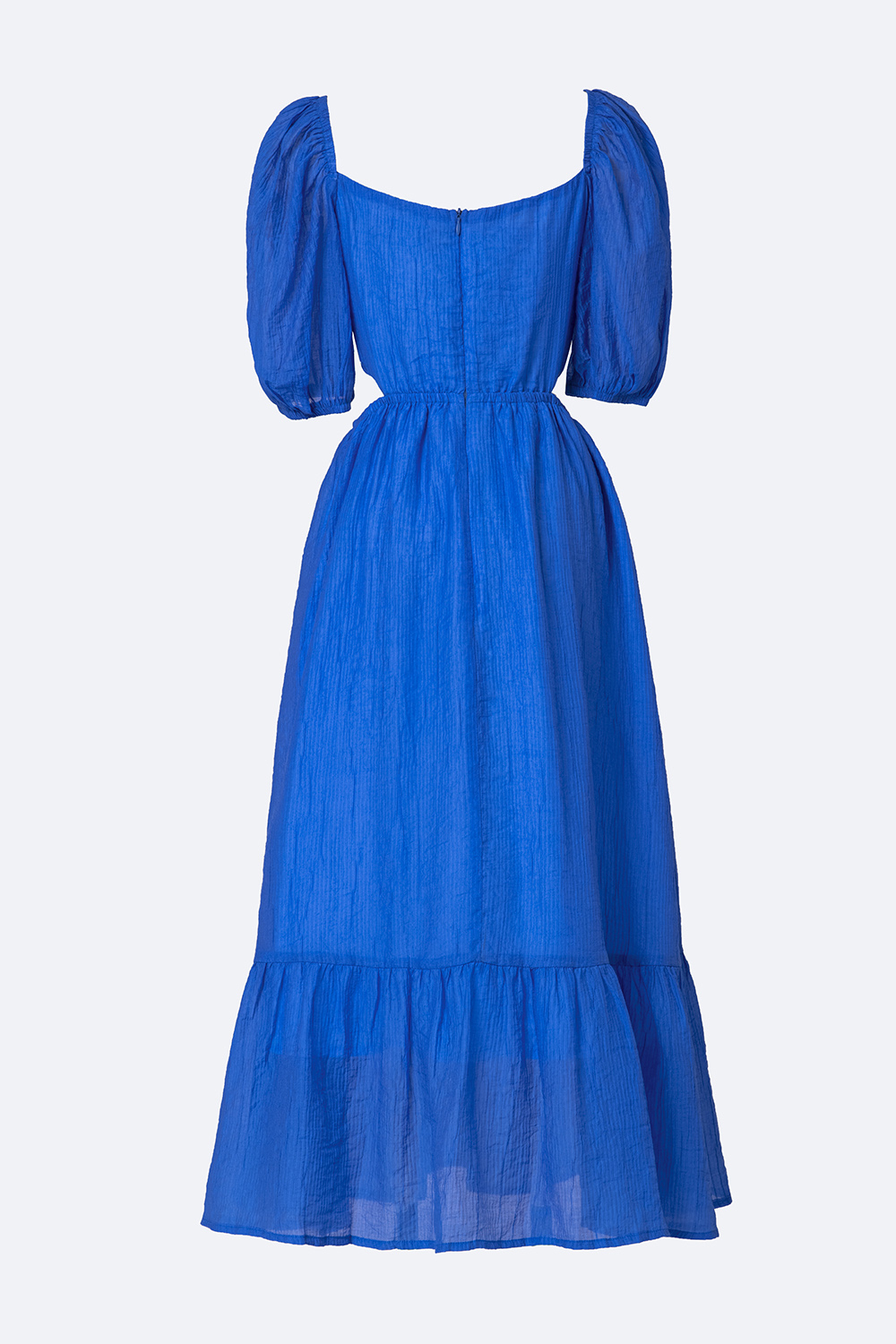 Đầm midi dáng xòe tay lỡ cut-out eo