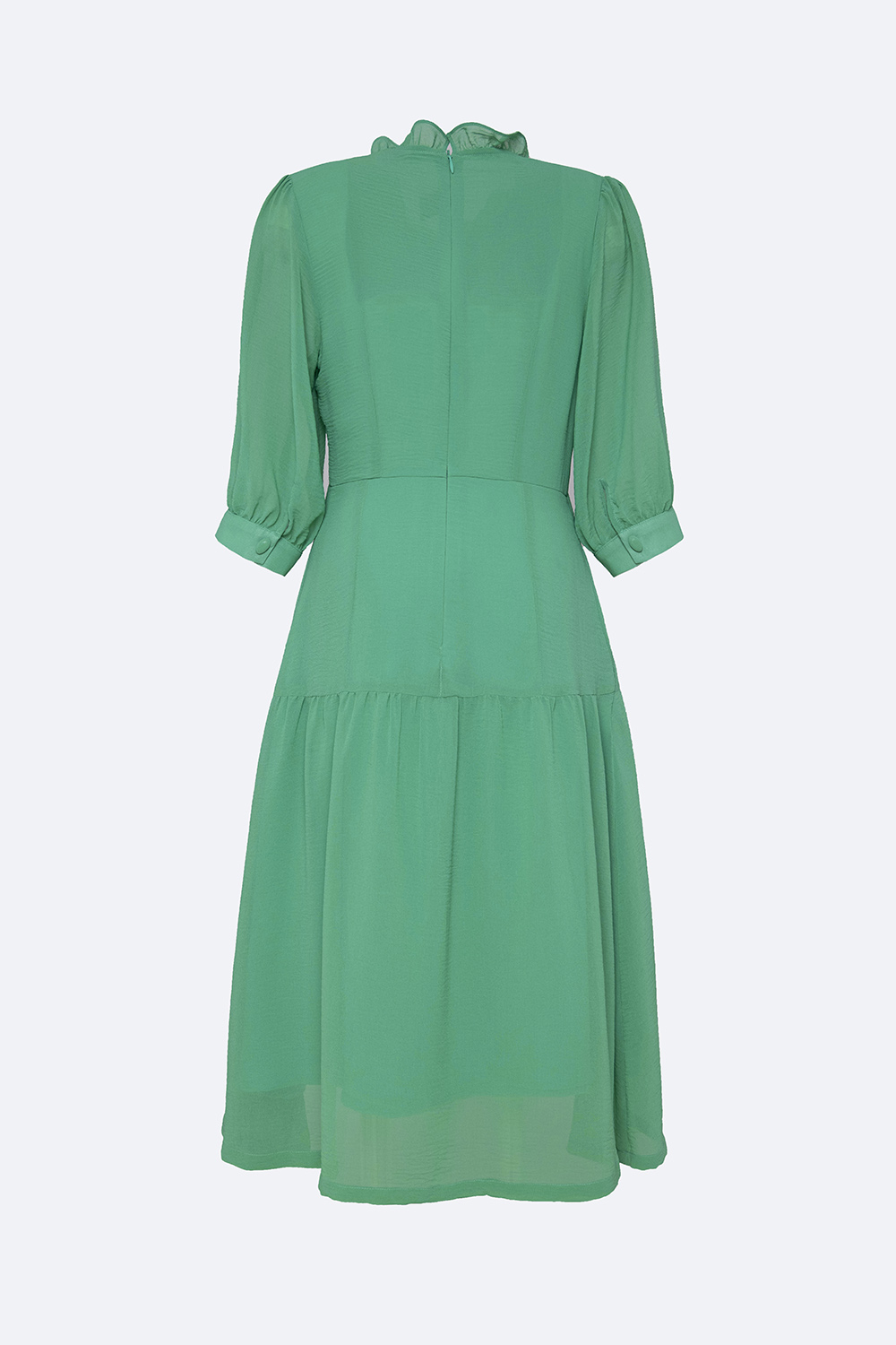 Đầm xòe nữ công sở tay lỡ cổ phối nơ