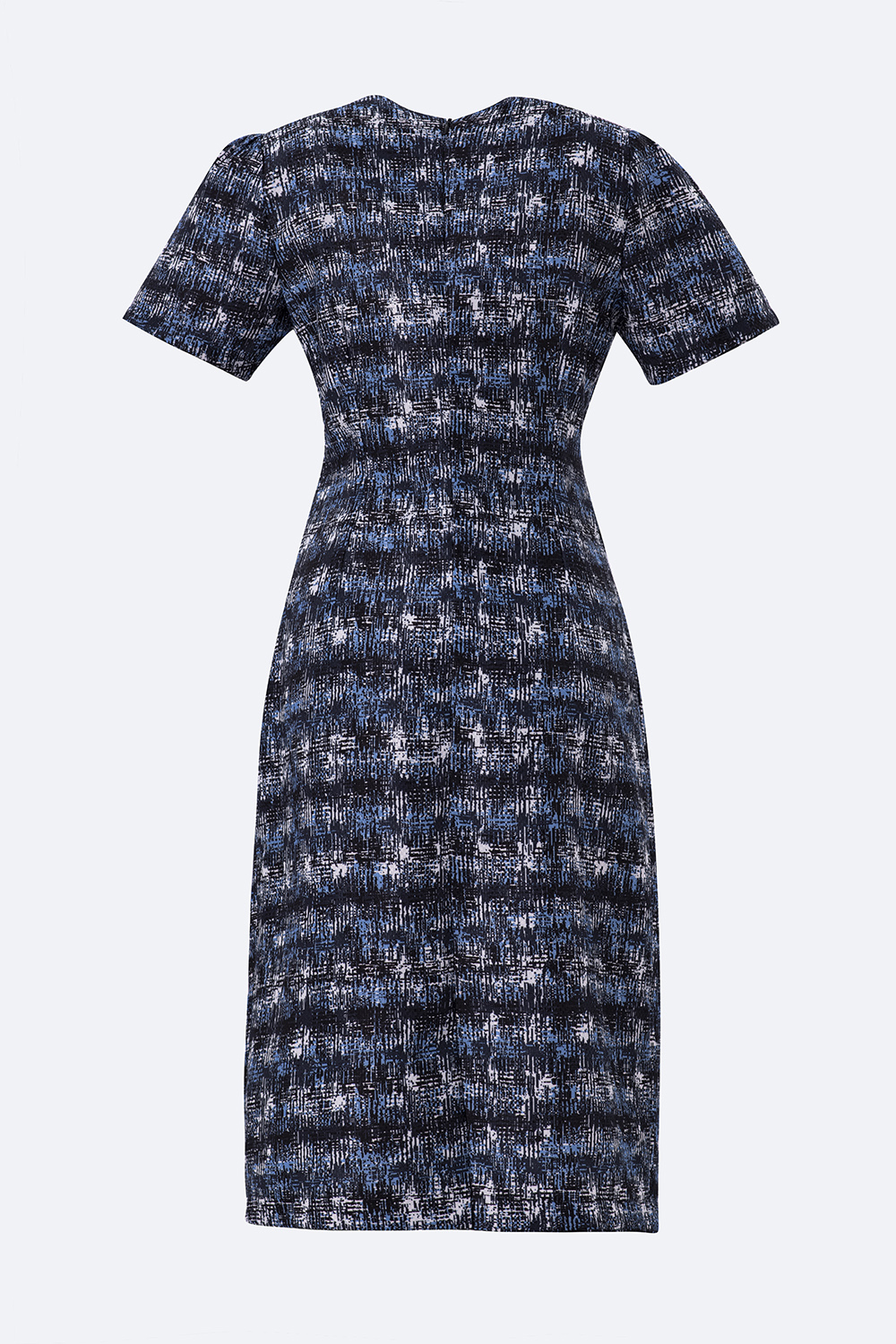 Đầm ôm công sở họa tiết cổ cut-out