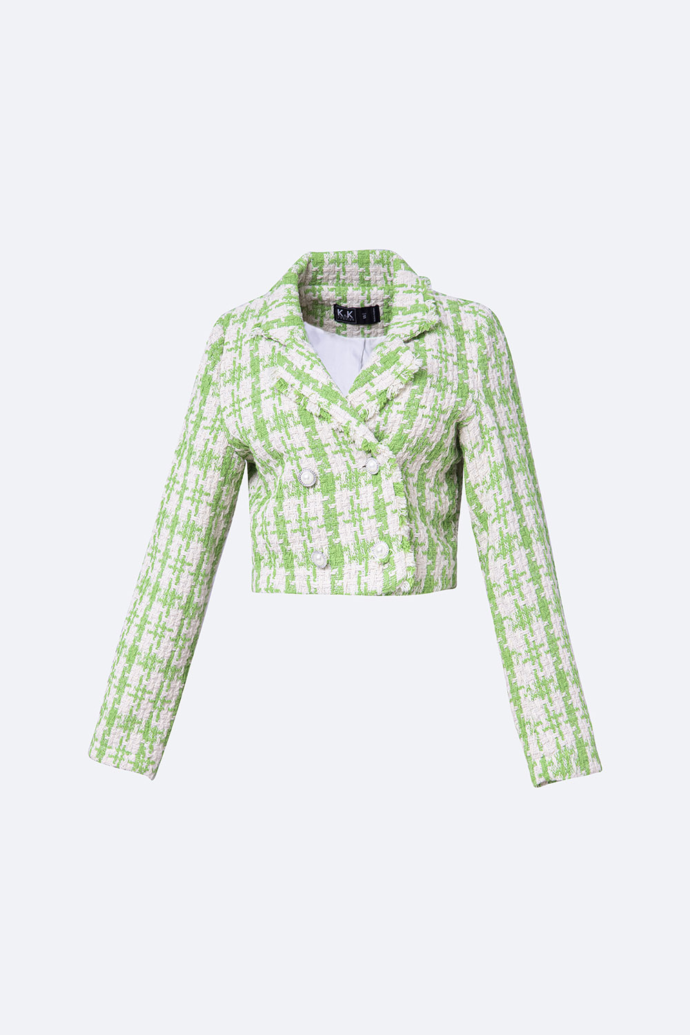 Áo khoác vải tweed dáng lửng