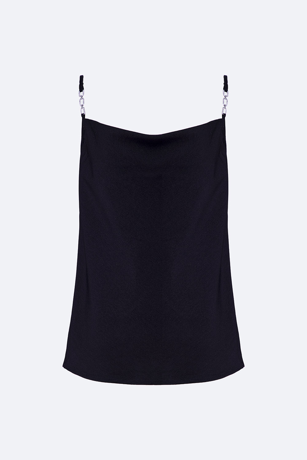 Áo lụa 2 dây màu đen