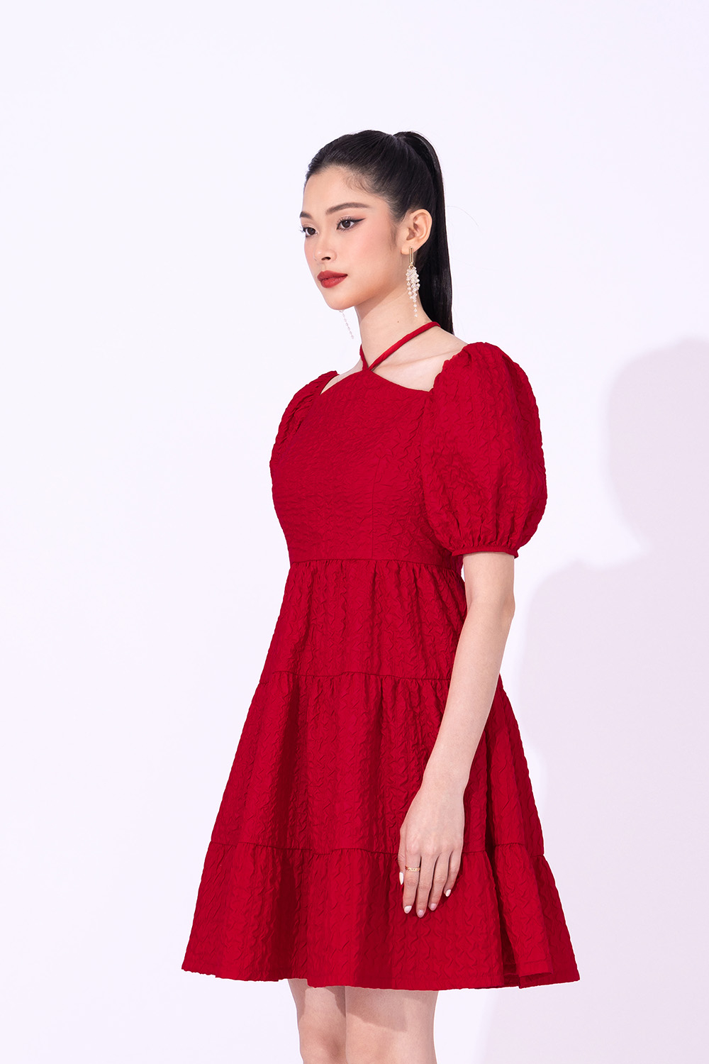 Váy xoè tay bồng đính hoa thiết kế hình thật DK163 giá tốt Tháng 7 2023   Mua ngay  Shopee Việt Nam