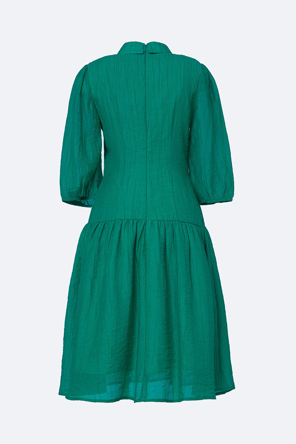 Đầm xòe công sở cổ sơ mi hạ eo