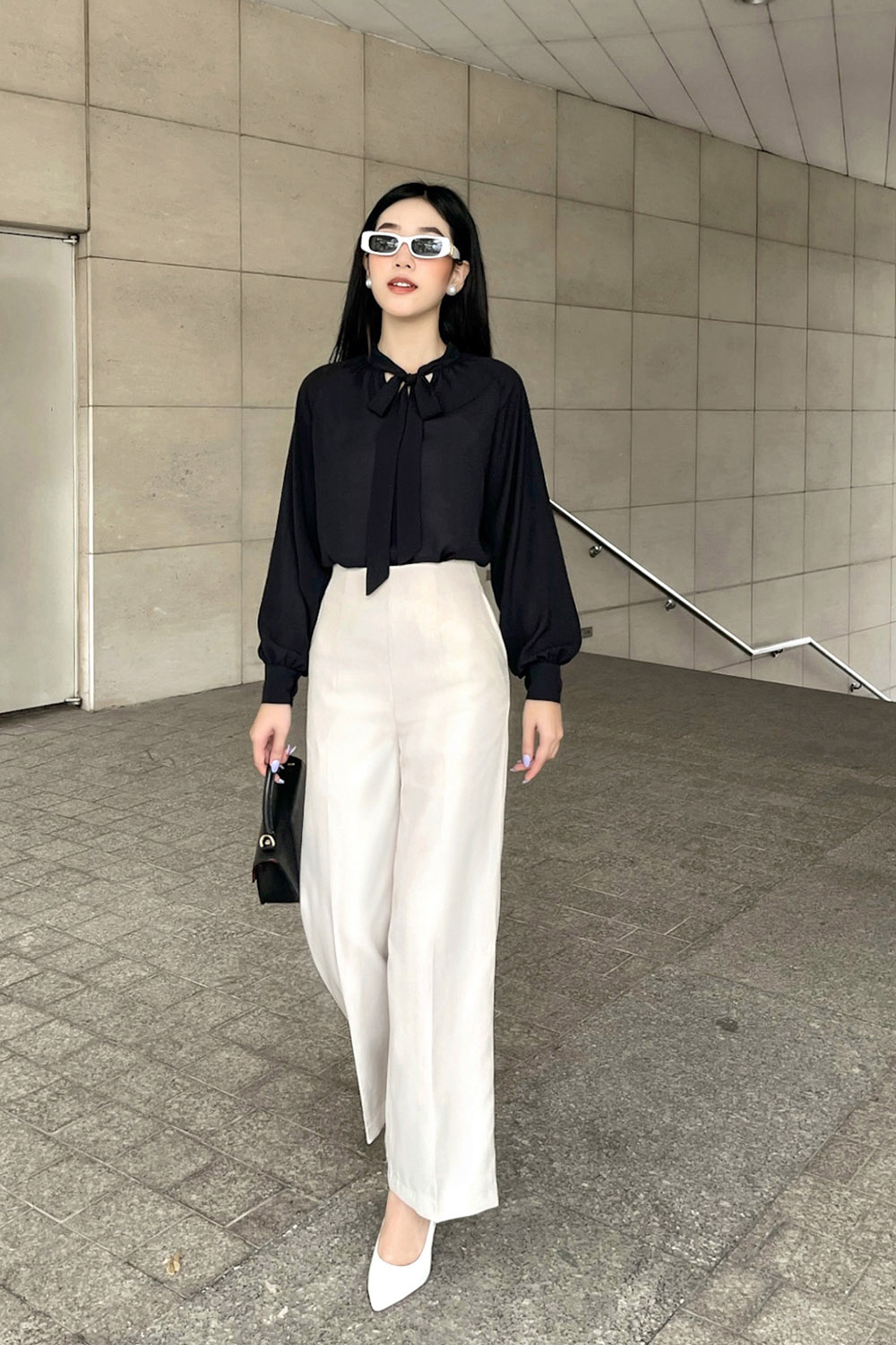 Quần tây công sở nữ ống suông