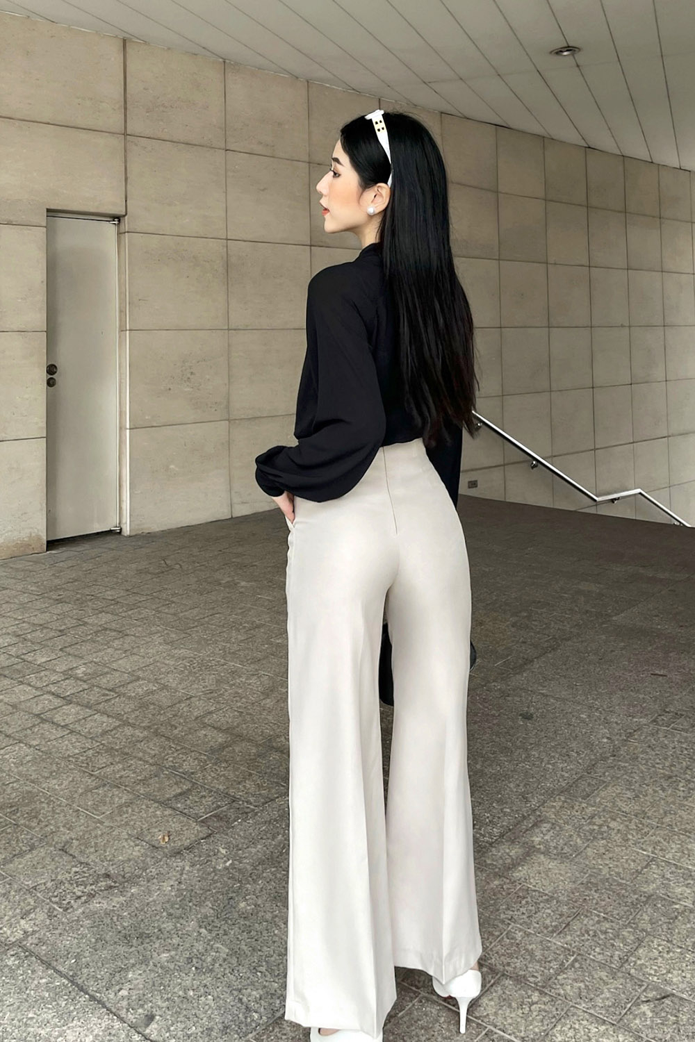 Quần tây công sở nữ ống suông