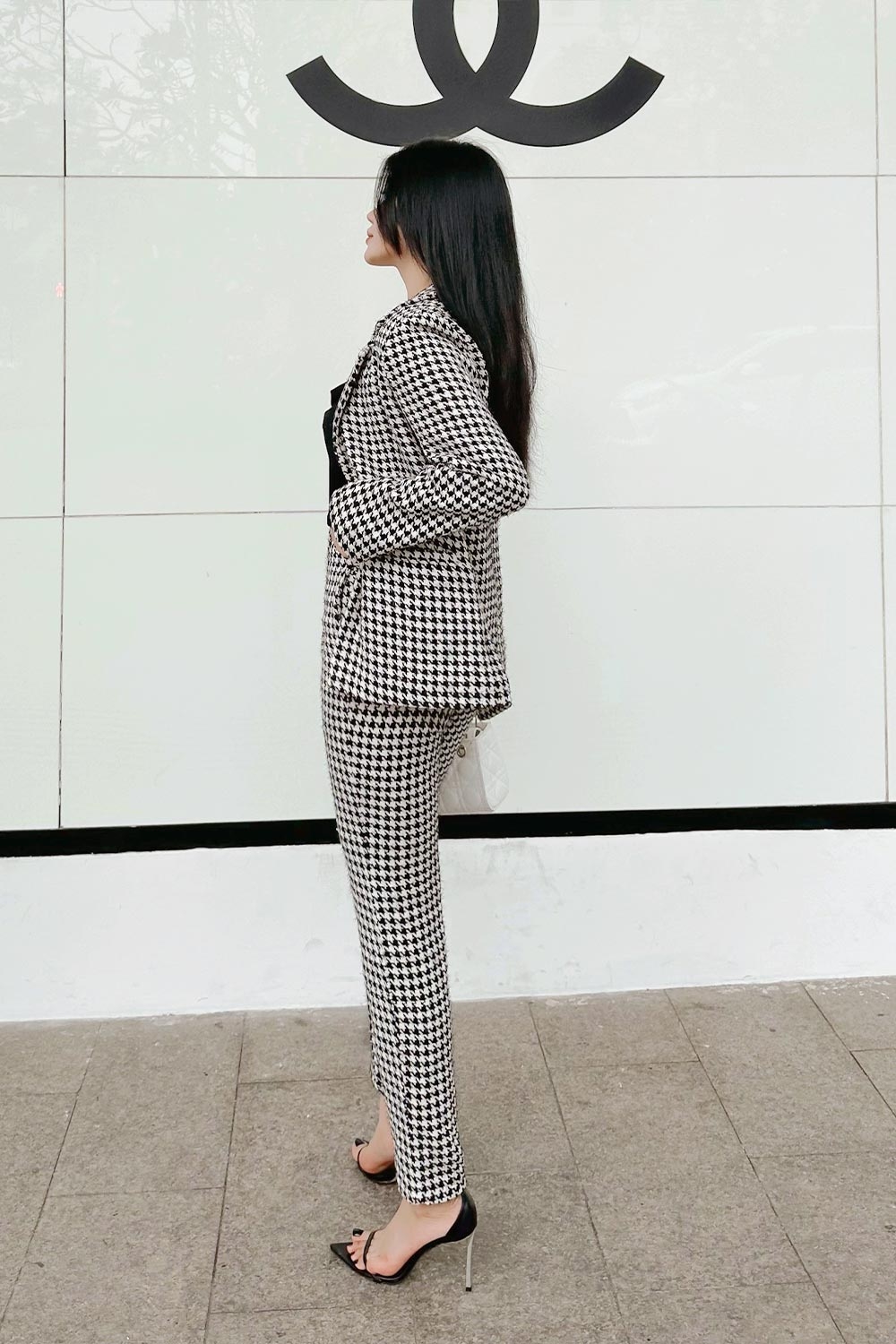 Quần công sở nữ ống đứng lưng cao