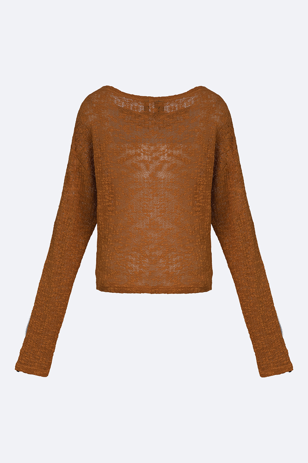 Áo len mỏng nữ tay dài màu cam