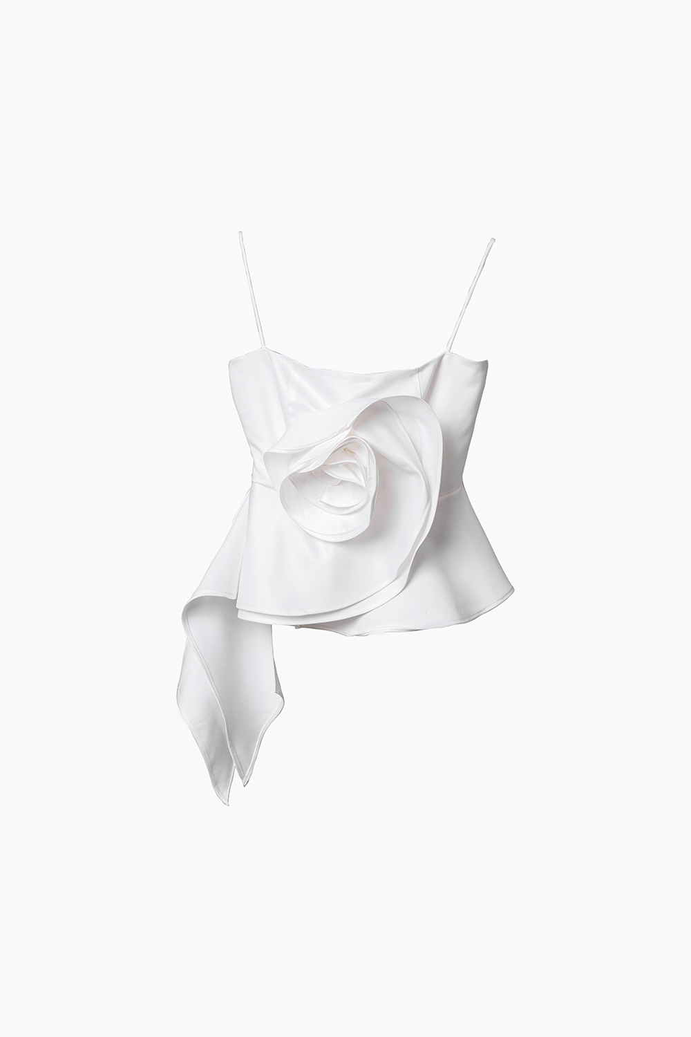 Áo kiểu hai dây trắng đính hoa to