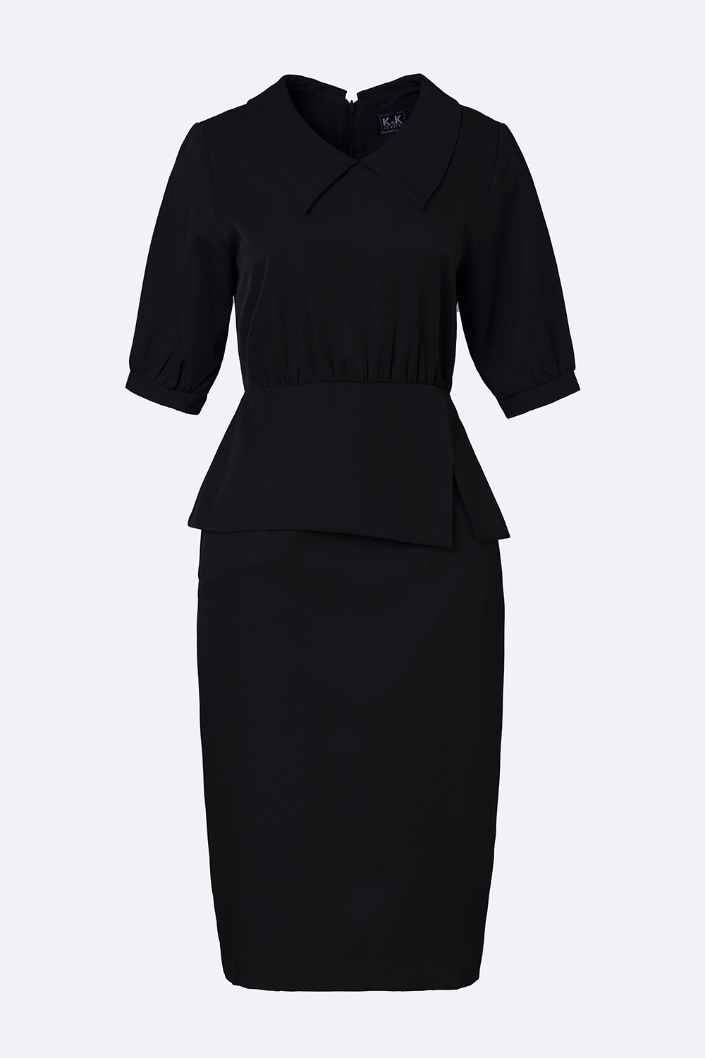 Đầm đen công sở phối peplum