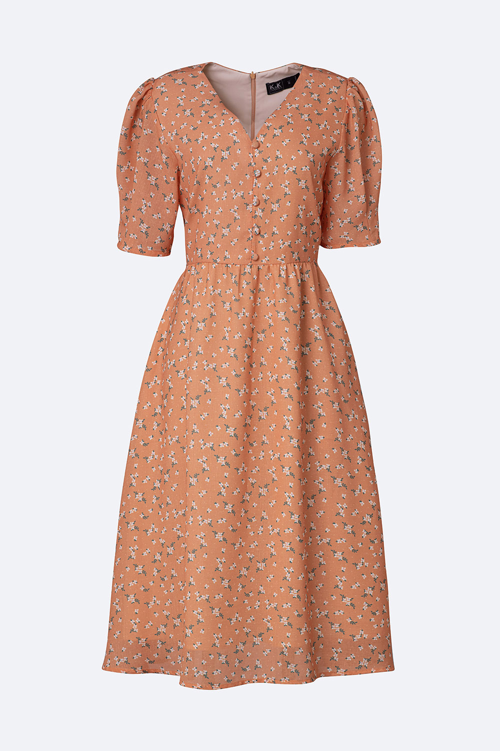 Đầm xòe hoa nhí dáng dài