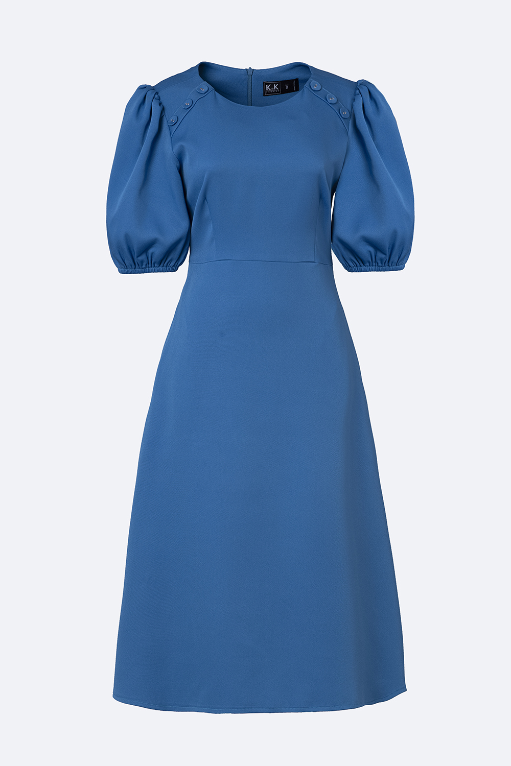 Đầm công sở nữ dáng chữ A tay phồng