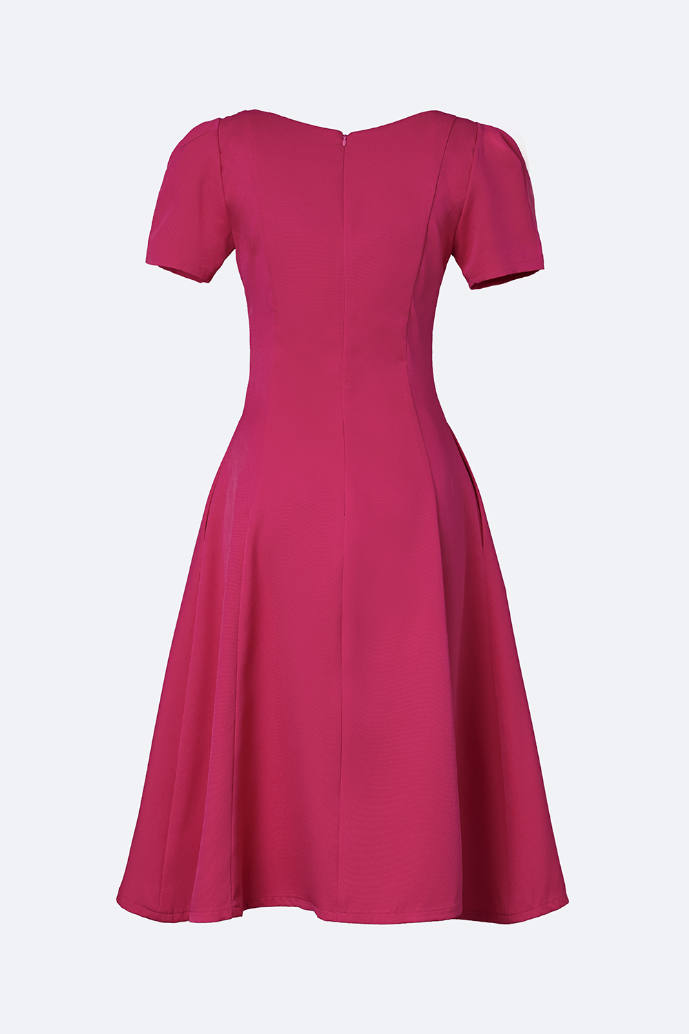 Đầm xòe tay phồng ngực xếp ly