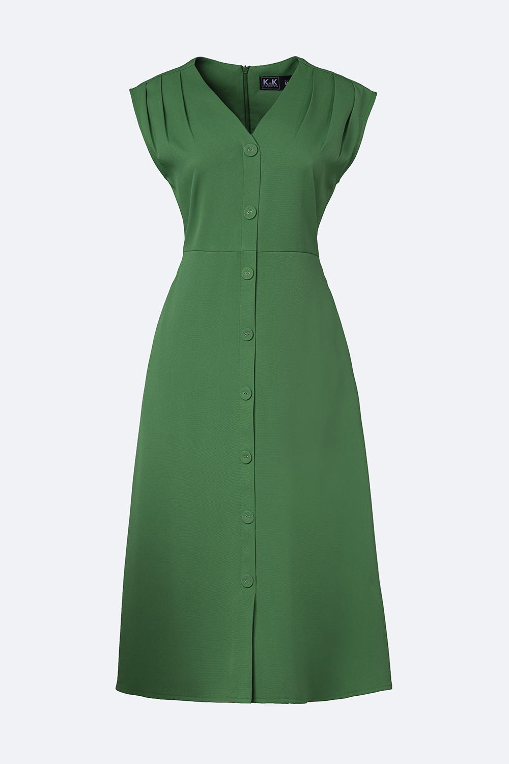 Đầm xanh dự tiệc dáng dài sát nách